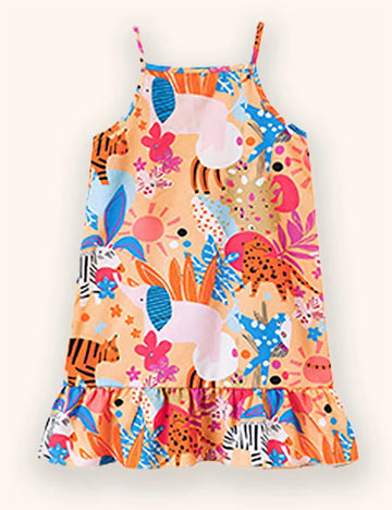 Animal&Plant Printed Dress